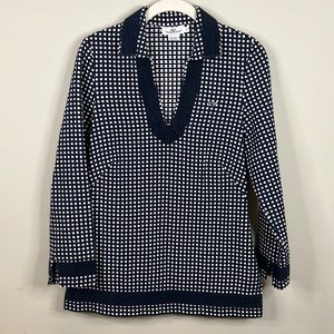 Vineyard Vines navy dotted tunic top